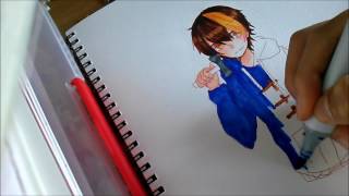 【コピック】平和主義学生がコピックでキヨさん描いてみた