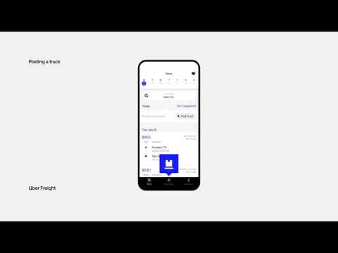 Part of a video titled How to post a truck in the Uber Freight app - YouTube