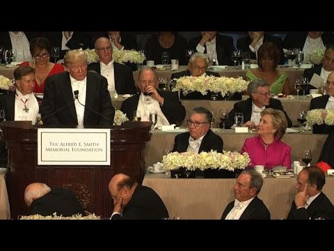 Clinton and Trump attend Al Smith Dinner
