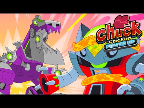 Chuck Chicken Power Up ⚡ Robots and machines 🔥 Superhero cartoons