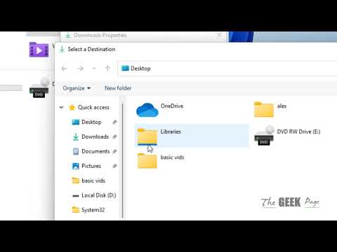 Change downloads folder location in Windows 11