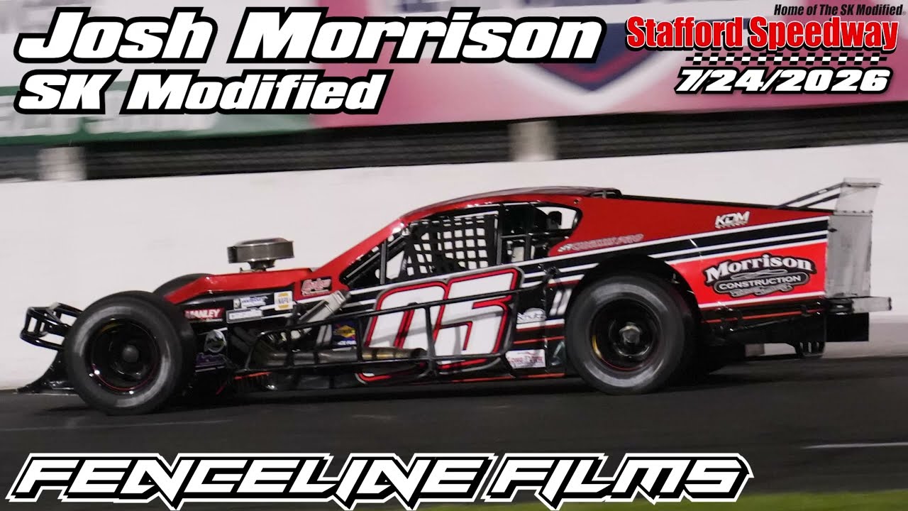 Josh Morrison battles in the SK Modified Senators Cup at Stafford