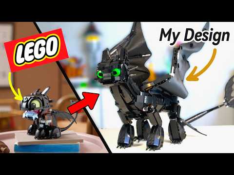 LEGO Made Baby Toothless set… So I Built the Real Dragon from How to Train Your Dragon.