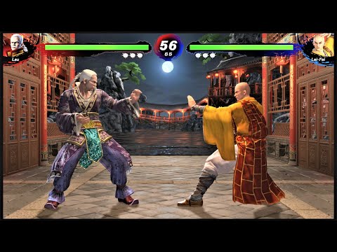 Tiger Fist Master Lau Chan vs Shaolin Monk Lei Fei (Hardest AI) - Virtua Fighter 5 Arcade Mode