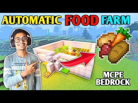 How to make Automatic Food Farm in Minecraft PE | Villager Food Farm Minecraft 1.18 | MCPE/Bedrock