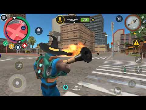 rope hero vice town game l rope hero use RPG gun#gaming 🏋️🏹🏹