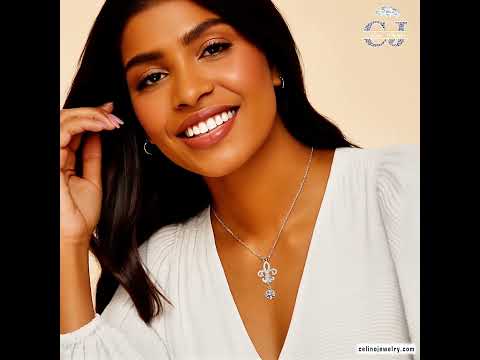 925 Sterling Silver Plated White Gold Diamond Necklaces For Women product video