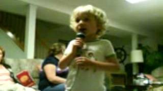 5-year old singing Willie Nelson - On The Road Again