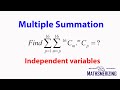 Multiple Summation Dependent Variables SE 4 Find Double Summation 16Cm MCp