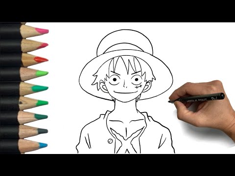 RUFFY MONKEY ZEICHNEN Einfach Schritt für Schritt Zeichnen Lernen für Anfänger Naruto Charaktere