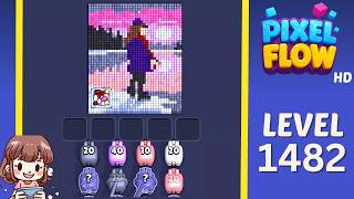 Pixel Flow Level 1482 Solution Walkthrough