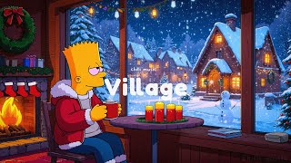 Cozy Christmas Cabin 🎄 Lofi hip hop | Warm December Cabin Music & Fireplace Crackling for Relaxation