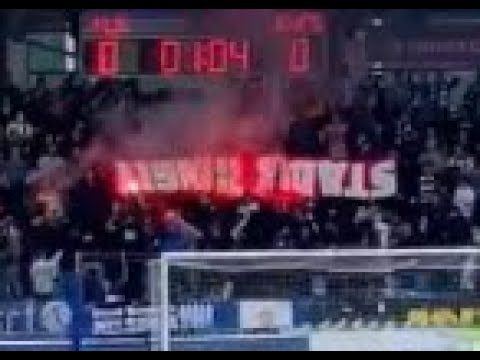 HJK-kannattajat polttavat HIFK:n pääbanderollin (Stadin Kingit)