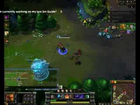 Lee sin flyin' through the air.