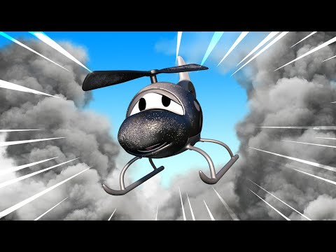 Автомойка Эвакуатора Тома - Вертолёт Гектор весь в саже после пожара - детский мультфильм