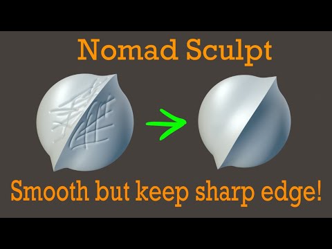 SHARP EDGES when SMOOTHING & more! Nomad Sculpt.