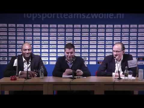 Persconferentie Landstede Volleybal - Advisie/SSS: 3-0 (14-11-2015)