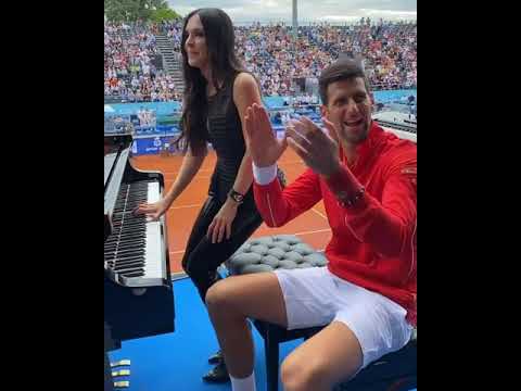 Lola Astanova / Novak Djokovic - Рiano performance at the opening of ADRIA TOUR (Belgrade)