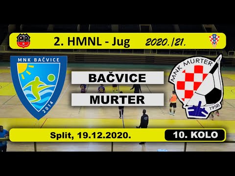 2. HMNL Jug, 10. KOLO: BAČVICE - MURTER  10:3, 19.12.2020.