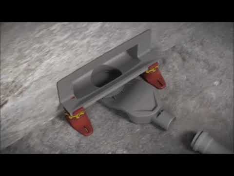 Монтаж трапа Berges Wasserhaus Wall Монтаж трапа Berges Wasserhaus Wall