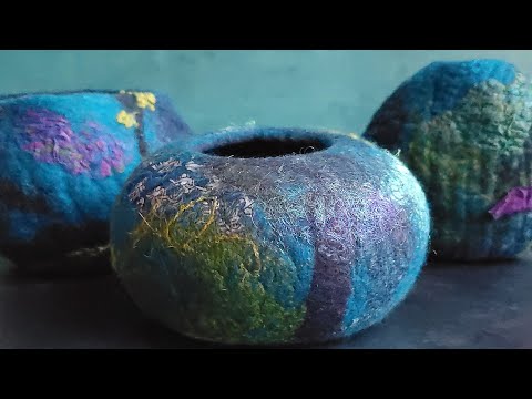 How to Wet Felt a Bowl or a Vessel for Beginners: Wet Felting Tutorial