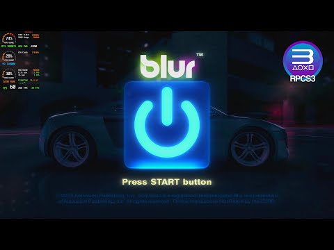 Blur 4K UHD Gameplay | RPCS3 0.0.37-18003 PS3 Emulator PC
