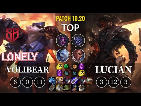 SB Lonely Volibear vs Lucian Top - KR Patch 10.20