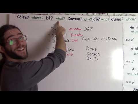 De & Di Sounds in Scottish Gaelic