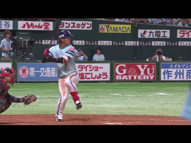 【4回裏】復帰後絶好調!! ホークス・今宮 逆方向への巧みな同点タイムリーを放つ‼ 2019/7/24 H-M