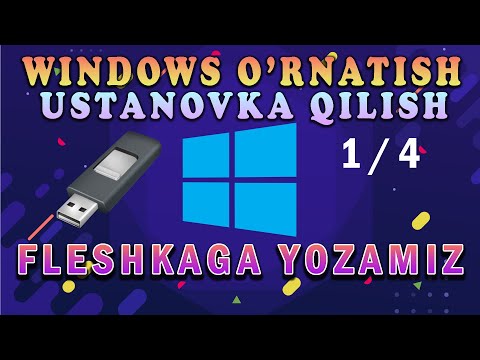 Windows ustanovka qilish || fleshkaga yozamiz || windwos o'rnatish