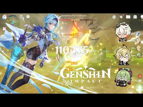 Eula F2P | Brand New Physical DPS | Damage Showcase | Genshin Impact