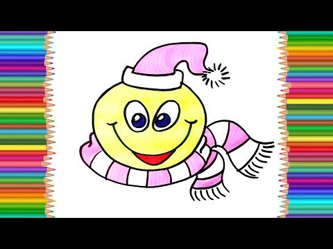 Learn how to paint Emoji. Coloring pages for childrens | Learn colors for kids
