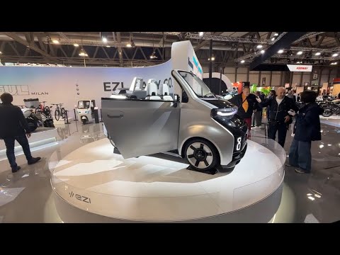 New EZI EM05 (2026) – The Citroën Ami Killer? | AI Microcar with Gesture Control! EICMA 2025