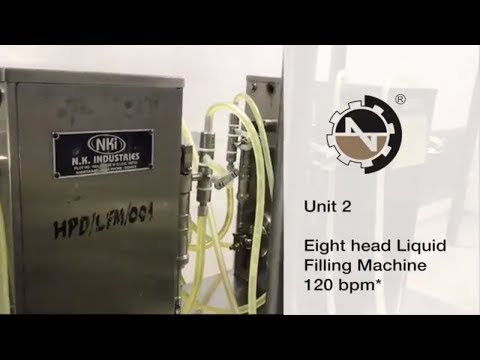 Automatic Eight Head Volumetric Liquid Filling Machine