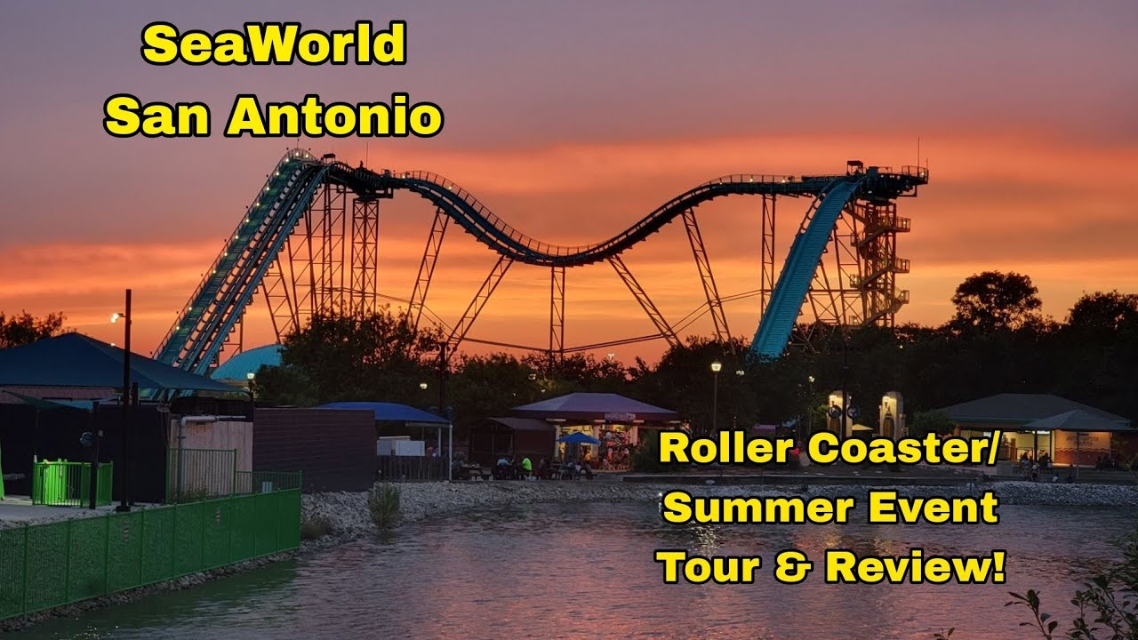 SeaWorld San Antonio Roller Coaster/Summer Event Tour & Review 2023!