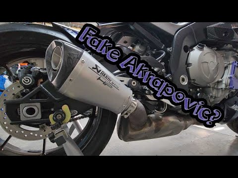 Fitting a fake Akrapovic exhaust to the BMW S1000R 2014