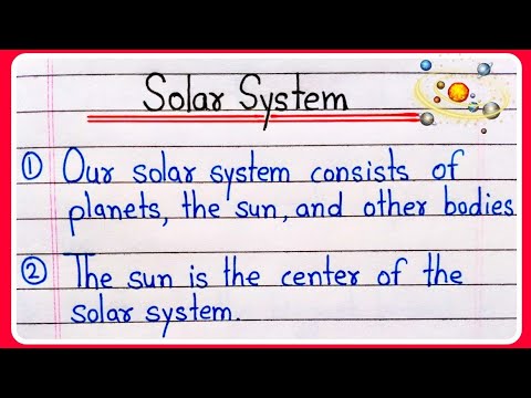 10 lines on Solar System essay in English | Solar System essay 10 lines | Essay on Solar System