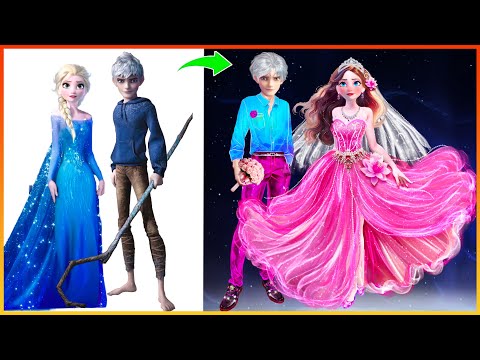 Elsa & Jack Frost's Wedding in Frozen 2 - Stunning Bride & Groom Glow Up | Fashion Wow