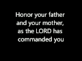 Honor Your Father and Mother with lyrics   Steve Green