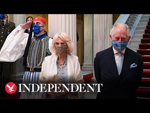 Charles and Camilla tour national gallery in Athens