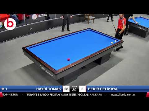 HAYRİ TOMAK & BEKİR DELİKAYA Bilardo Maçı - 2022 ERKEKLER 1.ETAP-5.TUR