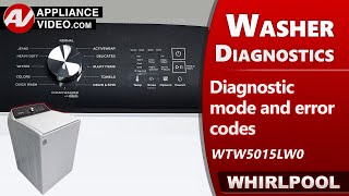 Whirlpool Washer Diagnostics, Error Codes & Troubleshooting by Factory Authorized Technician