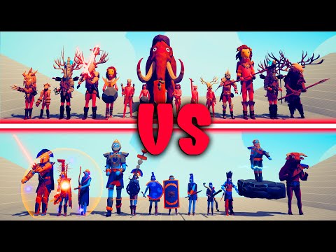 MEGA TRIBAL TEAM vs MEGA ANCIENT TEAM | TABS - Totally Accurate Battle Simulator