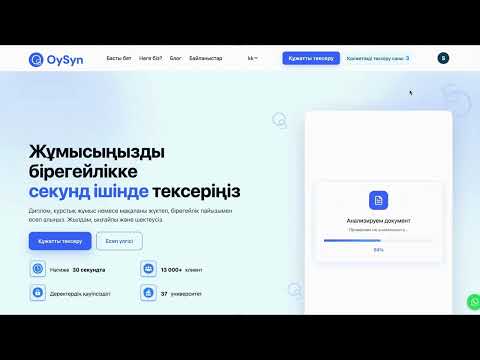OySyn жүйесіндегі тексерулер саны