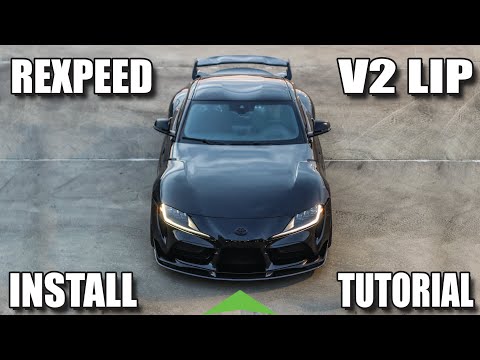 REXPEED V2 CARBON FIBER FRONT LIP INSTALL! (Speed Industry GR Supra)