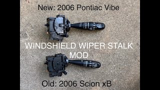Scion xB Wiper Stalk Switch Modification