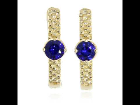 Cercei Aur Galben 14k Tortite Safire Naturale - Stralucire Fina