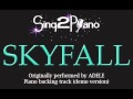 Skyfall - ADELE (Piano backing track) Karaoke ...