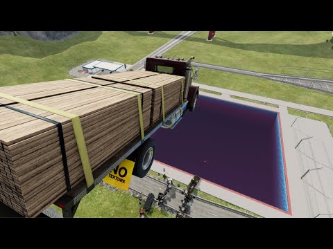 Big Trucks VS Red Pool - BeamNG Drive | Cars Test Dummy