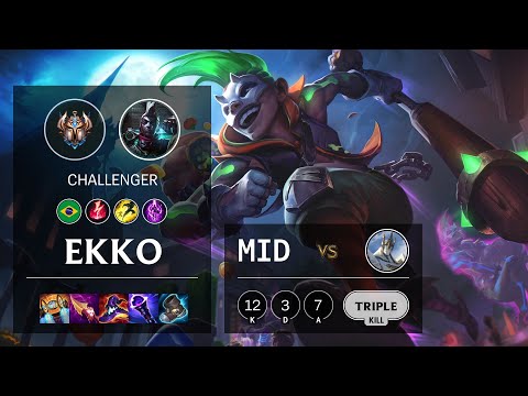 Ekko Mid vs Galio - BR Challenger Patch 11.2